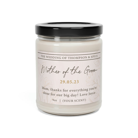 Thanks For Everything Mum, Mother Of The Groom, Candle Gift, Soy Candle 9oz CJ39