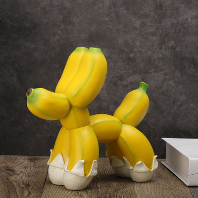 Whimsical Banana Balloon Dog Ornament: A Cute and Playful Addition to Your Home Decor