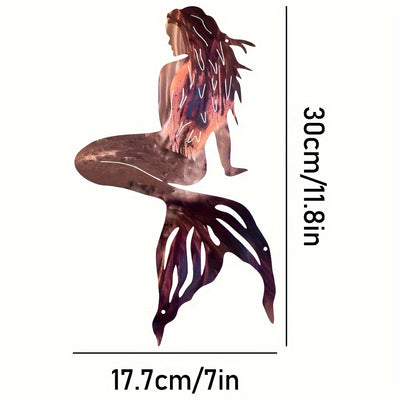 Mermaid Metal Art Wall Hanging: Exquisite Art Decoration for Indoor and Outdoor Spaces