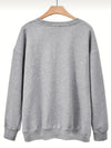 Goose Letter Print: Women's Plus Size Casual Sweatshirt with Long Sleeve Round Neck Design