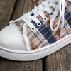 Stylish and Comfortable Women's Plaid Pattern Canvas Shoes: Casual Lace-Up Outdoor Sneakers for Lightweight, Low-Top Fashion