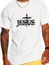 Jesus Saved My Life: Men's Casual Short Sleeve T-shirt - Perfect Gift for Summer, Spring, and Fall