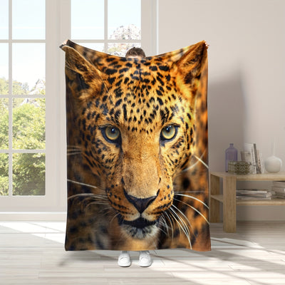 This cozy and stylish leopard print blanket is sure to bring warmth and comfort to anyone who uses it. Made with a soft and durable fabric, it's perfect for kids, teens, and anyone else who loves a soft blanket to snuggle in. The stylish design makes it a great gift for any occasion.