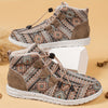 Tribal Pattern Ankle Boots: Stylish Winter Warmth for Women - Explore Temu's Plush-Lined Snow Boots