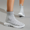 Comfortable and Trendy Women's High Top Sock Boots for Sporting Style