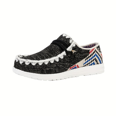 Stylish Tribal Pattern Women's Canvas Shoes - Comfortable and Versatile Walking Shoes