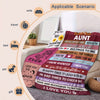Warm and Cozy To My Aunt Letter Printed Flannel Blanket - Perfect for Couch, Bed, Sofa, Office, Camping, Travel, and Home Decor - Ideal Holiday Gift for Aunt
