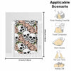 Halloween Skull Flower Print Flannel Blanket: Soft and Warm Multi-Purpose Gift for All Seasons