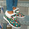 Warm and Festive: Women's Christmas Print Canvas Shoes for Cozy Outdoor Adventures