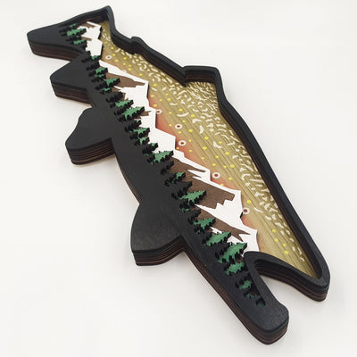 Wooden Art Salmon Shape Crafts: A Festive and Creative Christmas Gift for Home Wall Decoration