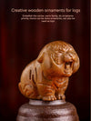 This exquisite Green Sandalwood carving features a retro Oriental Zodiac Tiger, making it a unique and impressive addition to any home decor. Crafted with meticulous detail, this piece showcases the beauty and charm of traditional Asian design. Elevate your space with this timeless and tasteful masterpiece.