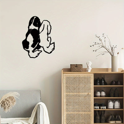 Enhance Your Home with Cute Dog Metal Art - A Minimalist Abstract Line Wall Decor for a Warm and Cozy Atmosphere