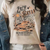 Something In The Orange & Truck & Catus Graphic Tshirt, Retro Style Short Sleeve Crew Neck Casual Top For Summer & Spring, Women's Clothing