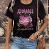 Slay with Style: Skull Heart Print T-Shirt - A Casual and Chic Addition to Women's Clothing