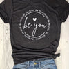 Be You - A Stylish Women's Letter Print T-Shirt for a Casual Look