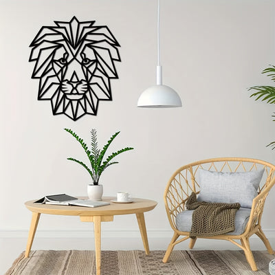 Animal Kingdom Metal Art: Captivating Wooden Geometric Wall Decor for Home, Nursery, or Housewarming Gift