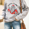 Christmas Santa Claus and Letter Print Sweatshirt: Casual, Fashionable, and Cozy