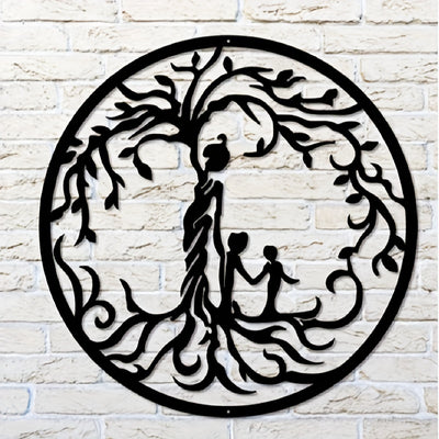 Tree of Life Infinite Love: Metal Art for Mother's Day - A Beautiful Symbolic Home Decor with Mom and Kids, Handcrafted Iron Crafts and Hanging Ornaments