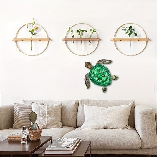 This captivating wall decor features an exquisite metal art turtle. Its intricate design and vibrant colors will make a beautiful addition to any garden or home. Decorate your walls in style and bring life to any room while protecting your space from the elements.