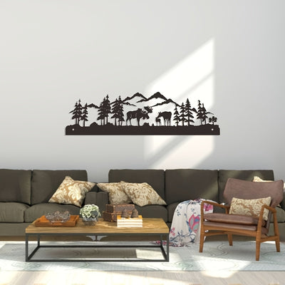 The Art of Nature: Metal Art Moose Wall Decoration for a Stunning Living Room Interior