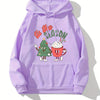 Cute Christmas Graphic Print Hoodie: A Versatile and Stylish Addition to Your Winter Wardrobe!