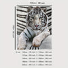 Cozy and Stylish: White Tiger Print Blanket for Ultimate Comfort in Your Home