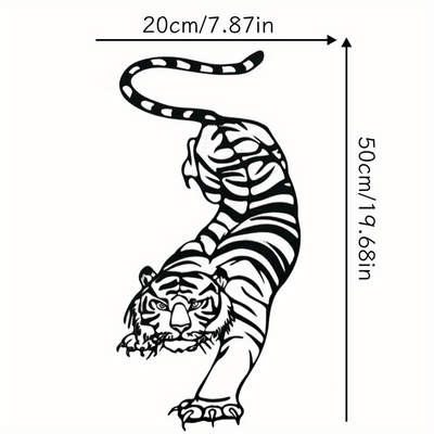 Roaring Elegance: Metal Art Tiger Wall Decoration - Perfect for Any Room and Occasion!