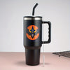 New 1200ml 5D Printed Christmas Bat & Pumpkin Tumbler, Large Capacity Car Car Cup, Ice Cream Beer Cup