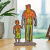 Father and Son Theme 3D Wooden Art Carving LED Night Light: A Perfect Gift for Father's Day and Charming Décor for Your Home or Office