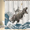 Whimsical Cat Adventure Shower Curtain: Waterproof Fabric Bath Curtain with 12 Hooks for Unique Bathroom Decor