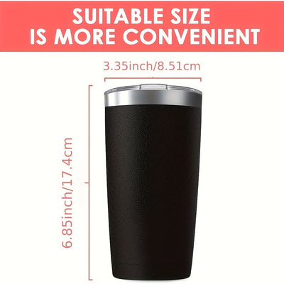 Premium 20oz Stainless Steel Tumbler – Vacuum Insulated Travel Mug with Lid | Keeps Drinks Ice Cold or Piping Hot | Perfect for On-the-Go and Car Use