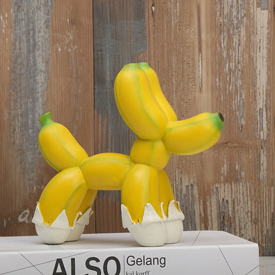 Whimsical Banana Balloon Dog Ornament: A Cute and Playful Addition to Your Home Decor