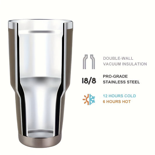 40oz Color Design Stainless Steel Tumbler with Lid - Portable and Insulated Coffee Cup with Handle - Perfect for Summer Drinks and Travel