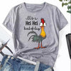 Chicken Print Crew Neck T-Shirt: The Fun and Stylish Top for Spring/Summer