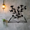 Blooming Book: Minimalist Metal Wall Art for a Geometric Library Gift