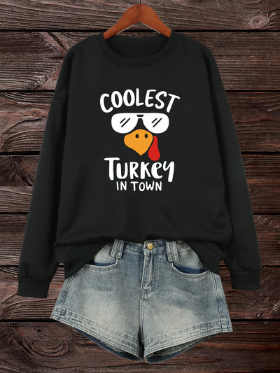 This Plus Size Casual Sweatshirt will keep you comfortable and stylish during the Fall/Winter season. Its Funny Turkey Slogan Print will add the perfect amount of humor and color to any outfit. The stretchy, breathable fabric is lightweight and accommodates a variety of body types.