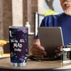 'We're All Mad Here' Letter Print Tumbler - A Fun and Whimsical Beverage Container for On-the-Go