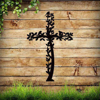 Serene Sanctuary: Metal Wall Art Tree and Birds Living - A Religious Home Accent and Decorative Gift