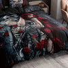 Skull Beauty Print Gothic Duvet Cover Set: Soft and Comfortable Bedding Set for a Unique Bedroom Décor