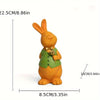 Adorable Resin Rabbit Statue: Perfect Home and Office Decor for Winter, Christmas, and New Year