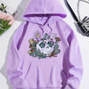 Trendy Floral Skull Print Hoodie: Embrace Winter with Style - Casual Hooded Sweatshirt for Women's Fashion