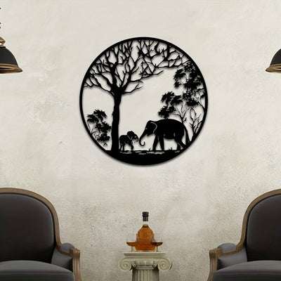 Metal Forest Elephant Wall Art Decorations offer an exquisite, handcrafted metal sculpture of a mother and baby elephant - perfect for adding an elegant touch to a living room or corridor. A meaningful gift for Mother's Day.