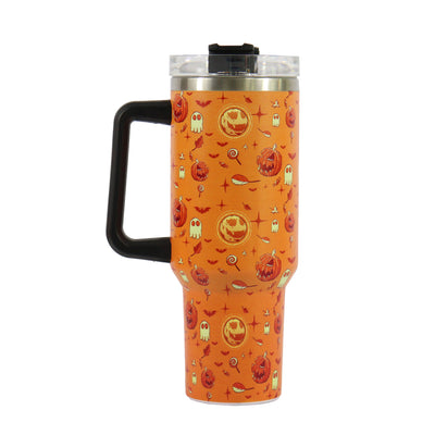 40oz Halloween Pattern Stainless Steel Insulated Cup: Your Ultimate Travel Companion for Camping, Outdoor Adventures, and the Perfect Halloween Gift