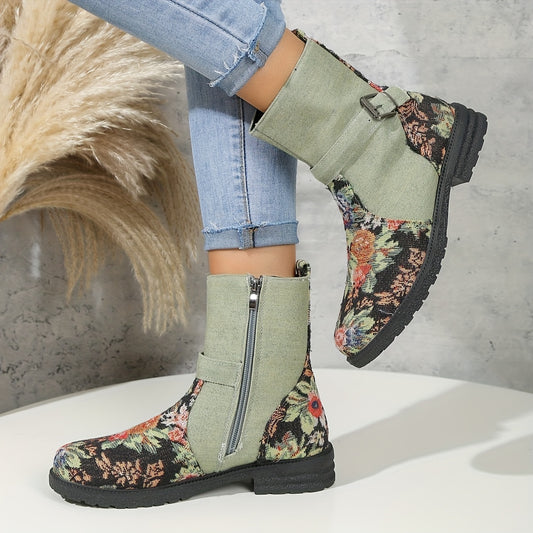 These Dazzling Floral Print Boots exemplify style, comfort, and versatility. Constructed with premium-quality materials, they provide excellent support and have a robust design that will stand up to heavy everyday wear. With a vibrant floral pattern, these shoes will be the perfect addition to any wardrobe.