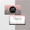 Pink Glitter Chalk Couture Business Card, Personalized Chalk Couture Business Cards CC12