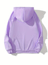 Feline Fashionista: Cute Cat Print Hoodie for Women, featuring Versatile Drawstring & Kangaroo Pocket