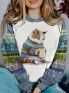 Experience ultimate comfort and cuteness with our Adorable Feline Frenzy sweatshirt. Made for women, this crew neck sweatshirt features a cute cat print, perfect for casual outings. With long sleeves and a drop shoulder design, it's both stylish and cozy.