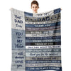 Cozy To My Dad Letter Flannel Blanket - Perfect Gift for Dad - Soft and Warm Blanket for Dad Who Wants Nothing