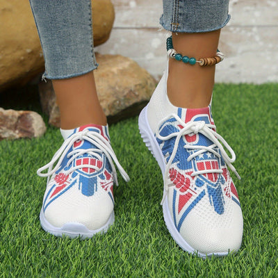 Eagle Fly: Celebrate Independence Day with Women's Breathable Sock Sneakers