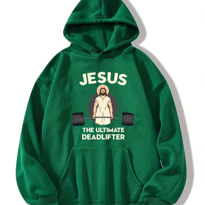 The Jesus Pattern Hoodie: Stay Warm and Stylish in this Casual Drawstring Hooded Sweatshirt for Winter/Fall Women's Clothing